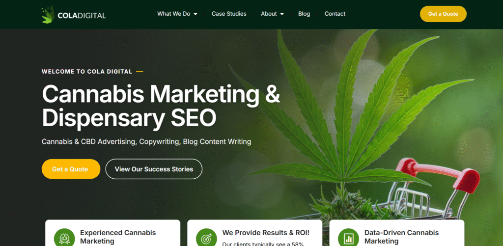 COLA DIGITAL: #11 AMONG TOP 15 CANNABIS MARKETING AGENCIES
