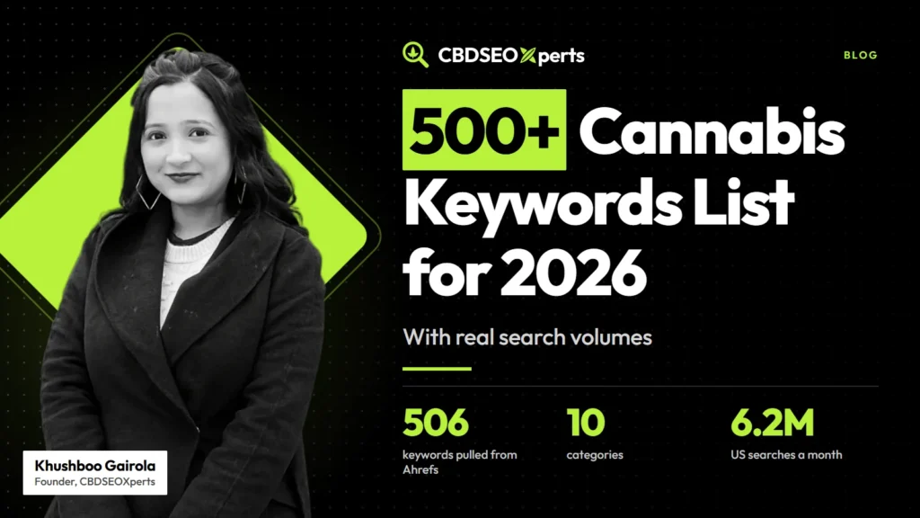500+ Cannabis Keywords List for 2026 (With Real Search Volumes)