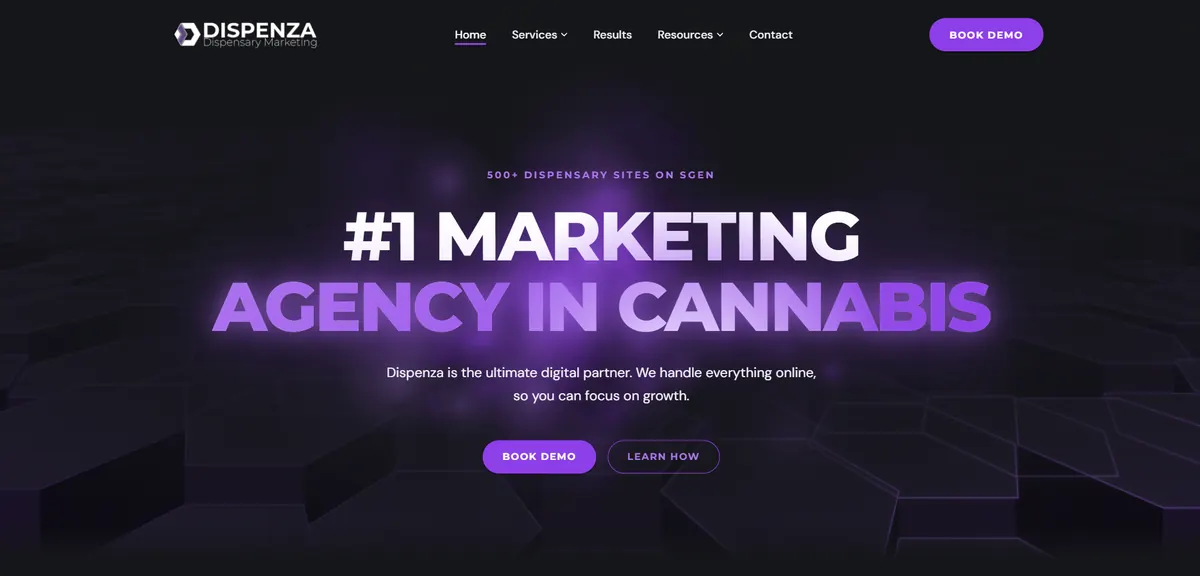 Dispenza homepage screenshot
