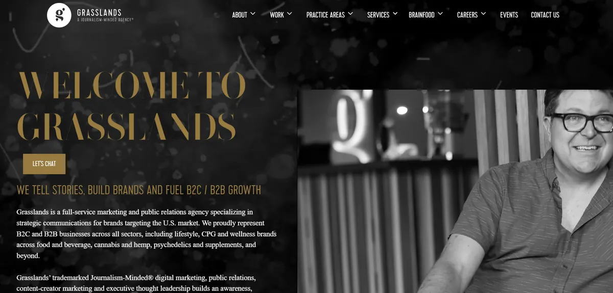 Grasslands Agency homepage screenshot