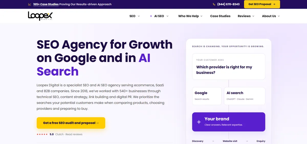 Loopex Digital homepage screenshot