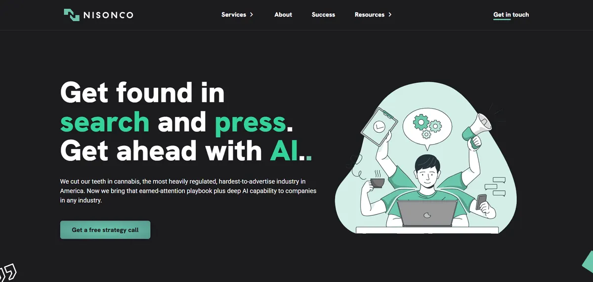 NisonCo homepage screenshot